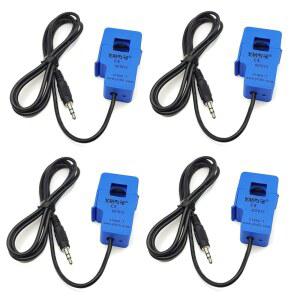 사즈크제레 4PCS SCT-013-100 100A 1V 오픈 클로즈 AC 전류 변압기 센서 SCT013 비침습적 스플릿 코어
