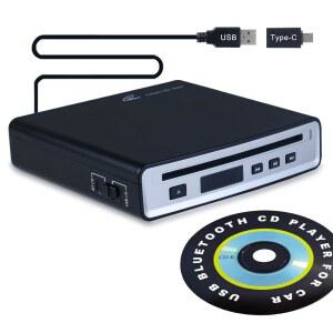 자동차용 휴대용 CD 플레이어 오토 트럭용 외장 자동차 USB 및 블루투스 연결 무손실 음질 플러그 앤 플레이 기능 포함