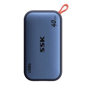 SSK 1TB USB4 SSD 외장 하드 드라이브 40Gbps, Thunderbolt 4용 최대 4000MB/s, iPhone 15/16/17 Pro, Mac, 노트북, 휴대폰 OTG용 휴대용 솔리드 스테이트 드라이브, LED 표시등 포함