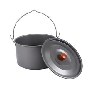 2026 휴대호환용 5.5L 알루미늄 캠핑 냄비 46인호환용 화로 요리호환용 걸이형 BBQ 피크닉 야외 하이킹 조