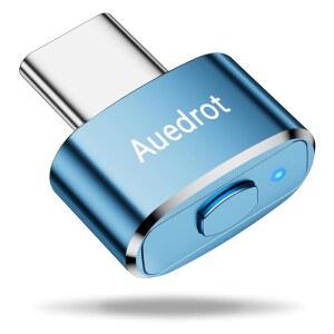 스위치 버튼이 있는 AUEDROT 마우스 지글러 USB-C 감지되지 않는 타입 C 무버, 두 가지 지글 모드가 자동 지글러, 플러그 앤 플레이, 컴퓨터/노트북 절전 모드 유지, 파란색