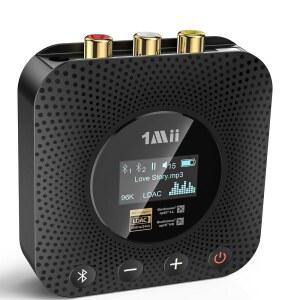 홈 스테레오용 1Mii B06HD+ 고해상도 LDAC 블루투스 5.3 수신기, 디스플레이용 하이파이 오디오 어댑터, 내장 파일 DAC, aptX HD 저지연, 구형 스테레오 수신기용 RCA 광동축