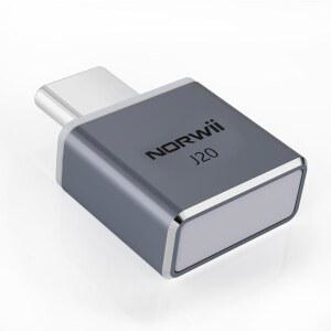 Norwii 감지 불가능한 USB-C 마우스 지글러, 컬러 LED 표시등이 있는 3가지 조절 가능한 모드, 플러그 앤 플레이 자동 무버, PC 노트북의 절전 모드를 유지하고 사무실 원격 업무를 위한 방지합니다