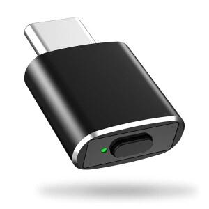 Suteke 마우스 지글러 감지 불가능 USB C 무버, 3가지 지글 모드와 스위치 버튼이 있는 자동 타입 지글러, 컴퓨터 / 노트북 깨우기, 플러그 앤 플레이(블랙)