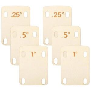 도펜스피 6Pcs 기타 넥 심, 솔리드 메이플 우드 심 보호 정밀도 0.25 , 0.50 , 1.00 및 베이스 볼트용 개스킷 플레이트 도구