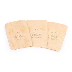 HUIOP 3pcs 기타 넥 심 휴대용 베이스 플레이트 도구 솔리드 메이플 우드 보호 0.25 / 0.5 1 도 수리용