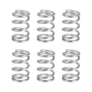 UXCELL 6PCS 압축 스프링 1.6MM 와이어 직경 X 13MM OD 20MM 길이 304 스테인리스 스틸 익스텐션 스프링 볼펜 압력 가정 수리용 실버