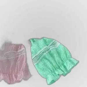강아지 플리츠 끈나시 원피스 1P 치마 리본 패션 여름