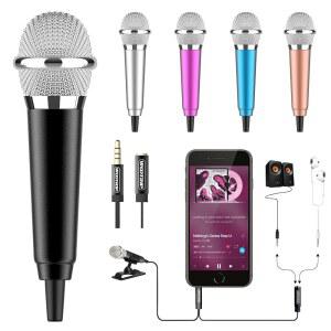 우트립 미니 마이크 3.5mm 잭, 음성, 노래, 노래방, 브이로그, 팟캐스트용 작은 ASMR 마이크, 휴대폰, 태블릿, 컴퓨터(블랙)와 호환 가능