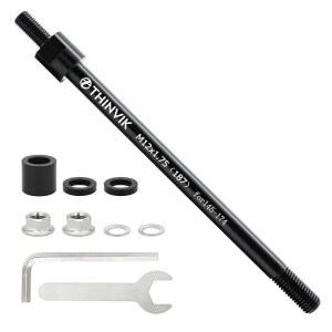 트레일러 히치 12mm 스루 액슬 1.0 / 1.5 1.75 스레드 피치 샤프트 길이 178 /~187mm 인스텝, 슈윈, 앨런 스포츠 툴 전차, 벌리, 하마스, 레트로스펙용 Thinvik 바이크 어댑터