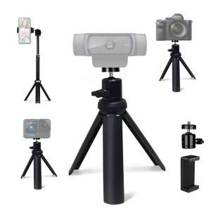 카메라/폰/웹캠용 NEXIGO 경량 미니 삼각대 확장형 스탠드 로지텍 웹캠 C920 C922E C925E C922X C930E C615 BRIO 및 기타 장치용 1/4인치 스레드