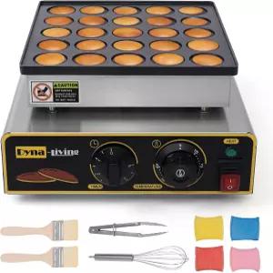 다이나 리빙 미니 팬케이크 메이커 25PCS 상업용 더치 950W 소형 머신 전기 논스틱 코팅 가정용 도라야키