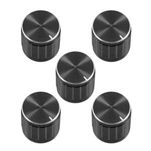 uxcell 5Pcs 15.8x16.8mm 알루미늄 합금 전위차계 로터리 노브, 직경 6mm 샤프트 기타 볼륨 노브.