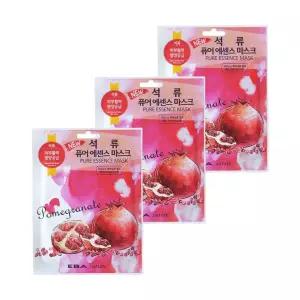 에바네이쳐 피부진정 영양 얼굴팩 일회용 쿨링 마스크팩 석류 퓨어 에센스 10매 3세트