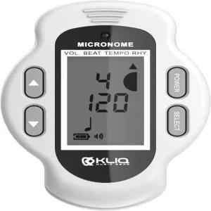 KLIQ MicroNome 미니 충전식 디지털 메트로놈 스피커(디지털 볼륨 비트 및 템포 조정) 피아노 기타 색소폰
