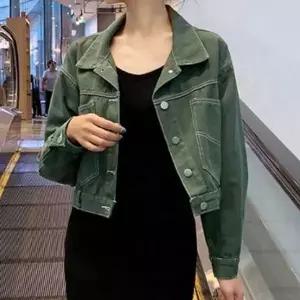 [하프클럽/]루즈핏 여성 청 자켓 데일리 여자 데님 자켓 크롭 아우터