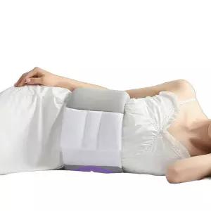 침대 보호 베개 회색 벨트 수면 쿠션 패드 허리 허리보호