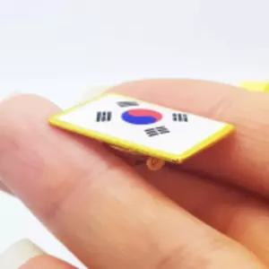 붉은 악마 월드컵 축구 응원 소품 도구 굿즈 태극기 뱃지 배지 태극기 브로치