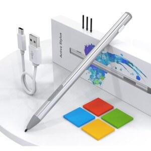 SURFACE PENCIL - PRO용 스타일러스 11 / 10 X 9 8 7 + 6 5 GO 3 2 BOOK LAPTOP STUDIO (4NIBS 4096 압력 민감도 팜 리젝션 리차지 마그네틱 표면 펜 포함)