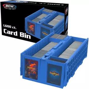 BCW 수집용 카드함 싱글 블루 최대 1600장의 보관 가능 포켓몬 MTG 및 스포츠 플라스틱 보관함