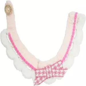 핑크 보우 펫 칼라 핸드메이드 코바늘 고양이 작은 반려견 반려동물 스카프 1개