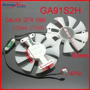 갤럭시 GTX1060 GTX950 GTX960 그래픽 카드 쿨러 냉각 팬용 GA91S2H 12V 0.35A 4Pin 86mm VGA 팬