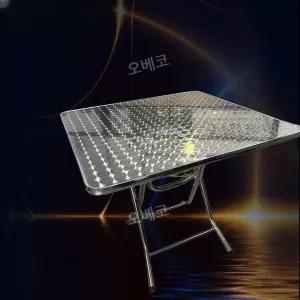 물결 포장마차 스텐식탁 편의점 블 야장블 접이식