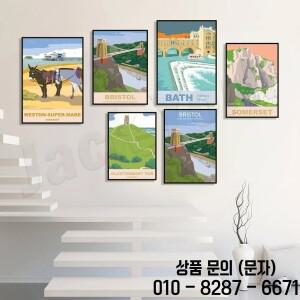 웰스 대성당 웨스턴 슈퍼 메어 서머셋 아베베리 윌트셔 브리스톨 클리프턴 서스펜션 여행 포스터