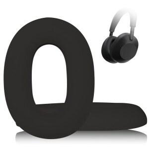 소니 WH-1000XM6 헤드폰용 애디퍼 실리콘 스웨트 이어패드 커버 XM6 액세서리 이어 커버 케이스 프로텍터 방지 및 쉽게 세탁 가능 - 블랙