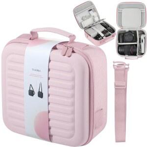 캐논 EOS 레벨 T7 /R50 /R6 마크 II /R100 V /T6 /R8 /R10 /R5 /RP /R7 /5D IV /SL3 /T100 DSLR SLR 카메라 렌즈 및 삼각대(이동식 칸막이 어깨 스트랩 포함)와 호환되는 카메라 케이스