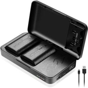 업그레이드된 듀얼 배터리 충전기를 갖춘 캐논 EOS R5 R6 R7 90D 60D 70D 80D 5D II III MARK IV 6D 6D 7D 7D XC10 XC15 카메라에 호환되는 JYJPB 2팩 LP-E6N