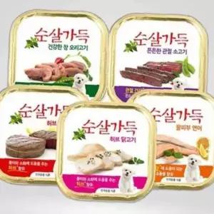 개간식 허브순살고기 강아지캔 반려건강식품 캔 파우치 강아지간식 100g
