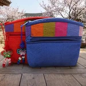 [하프클럽/]전통 색동 미니 명절 세뱃돈 용돈 지갑 동전 파우치