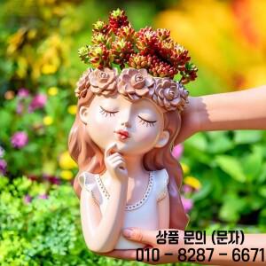 대형 요정 소녀 화분 실리콘 몰드 선인장 및 다육식물용 콘크리트 DIY 홈 데코 공예 도구