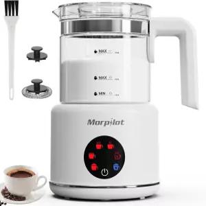 대형 전기 우유 거품기 및 찜기 16.9온스/500ml 라떼 또는 핫 초콜릿용 식기세척기 안전 BPA 프리 6가지
