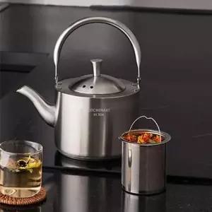 [RIZPICK]키친아트 인덕션 차주전자 스텐 티포트 차망 IH 주전자 1.5L