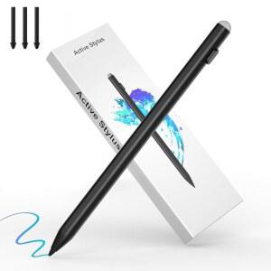 MICROSOFT SURFACE PRO용 펜 12 / 11 9 10 8 X 7 6 5 4 3 GO 3 노트북 스튜디오 책 USB-C 고속 충전이 가능한 PRO 스타일러스 4096 압력 지우개 버튼 마그네틱