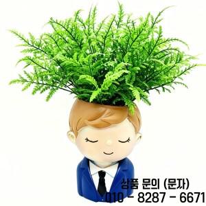 대형 실리콘 몰드 소년 화분 다육 식물 DIY 생산 수지 콘크리트 주조 꽃병 홈 장식 도구