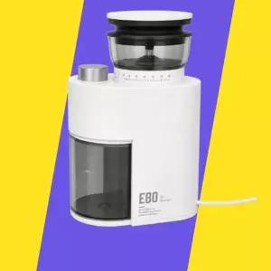 [셀러허브]홀츠클로츠 전동 커피 그라인더 E80 80단계 자동 원두분쇄기 화이트 (S50525778)