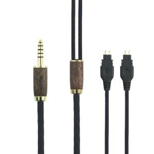 젠하이저 HD600 HD650 HD580 HD660S HD58X HD660S2 HD6XX 헤드폰 7N OCC 구리 은 도금 코드 호두나무 껍질과 호환되는 새로운 판타지아 4.4MM 밸런스 케이블 교체 업그레이드