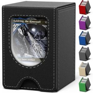 MTG 커맨더용 반로가 카드 덱 박스 케이스에 100개 이상의 이중 소매 매직 TCG/PTCG/CCG 2개의 칸막이가
