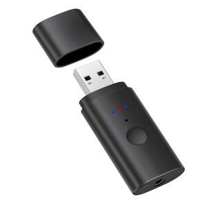 TV용 USB 블루투스 5.2 송신기, 에어팟 어댑터, 페어용 시간, 대기 또는 PC, 3.5MM 체육관, 무선 TV, 오디오 듀얼 AUX 비행, 게임용 짧은 헤드폰 송신기