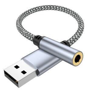 USB TO 3.5MM 잭 오디오 어댑터, /리눅스 /맥 AUX 헤드셋 케이블 스테레오 TRRS /데스크톱 /도킹 PS4 AUDIO USB-A /PS5 /노트북 암 카드, 사운드 /헤드폰 외장 스테이션용