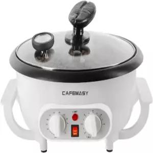 가정용 커피 원두 로스터 기계 - CAFEMASY 손잡이 디자인 타이머 및 로스팅 온도 설정이 가능한 전기 자동
