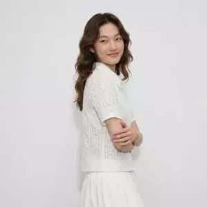 [행텐]여성 아일렛 반팔 셔츠_003(10570-120-407-68)