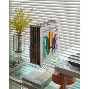 AREAJD 아크릴 비닐 레코드 보관 상자 미니멀리즘 스타일 앨범용 디스플레이, 비닐 레코드 앨범 홀더 정리함