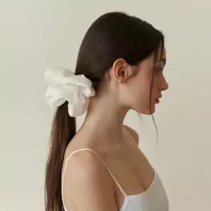 카인더베이비 ba c lky cotton scrunch - white