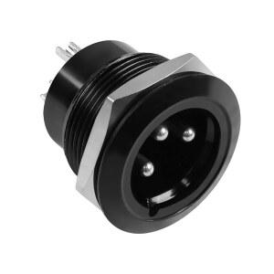 QIANRENON XLR 남성 나사 고정 솔더 어댑터 - 3핀 남성에서 터미널 원형 커넥터 패널 마운트 소켓 무대 조명 사운드 스피커 마이크 균형/불균형