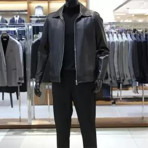 매장정품 BASSO 바쏘 이태리수입 천연 양가죽 100% 오일워싱 재킷점퍼 블랙 1844697