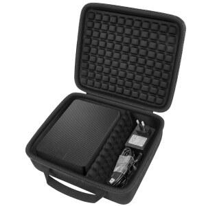 SEAGATE 확장 데스크톱용 하드 드라이브 케이스 / 웨스턴 디지털 WD 마이 북 요소용 외장 6TB 8TB 10TB 12TB 14TB 16TB 18TB 휴대용 데스크톱 HDD (풀 블랙)
